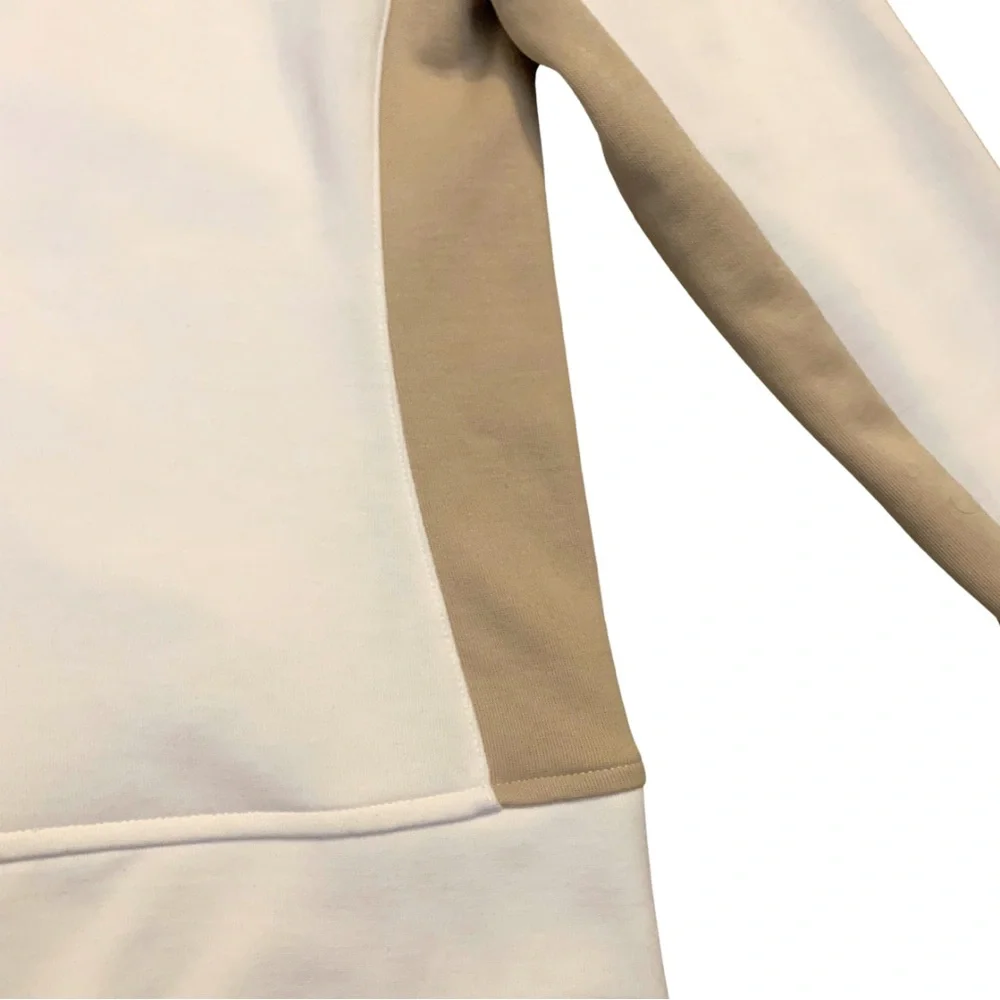 Active Ralph Lauren White Tan Sport Zip Jacket Small Petite Cotton Preppy Tennis - Picture 7 of 10